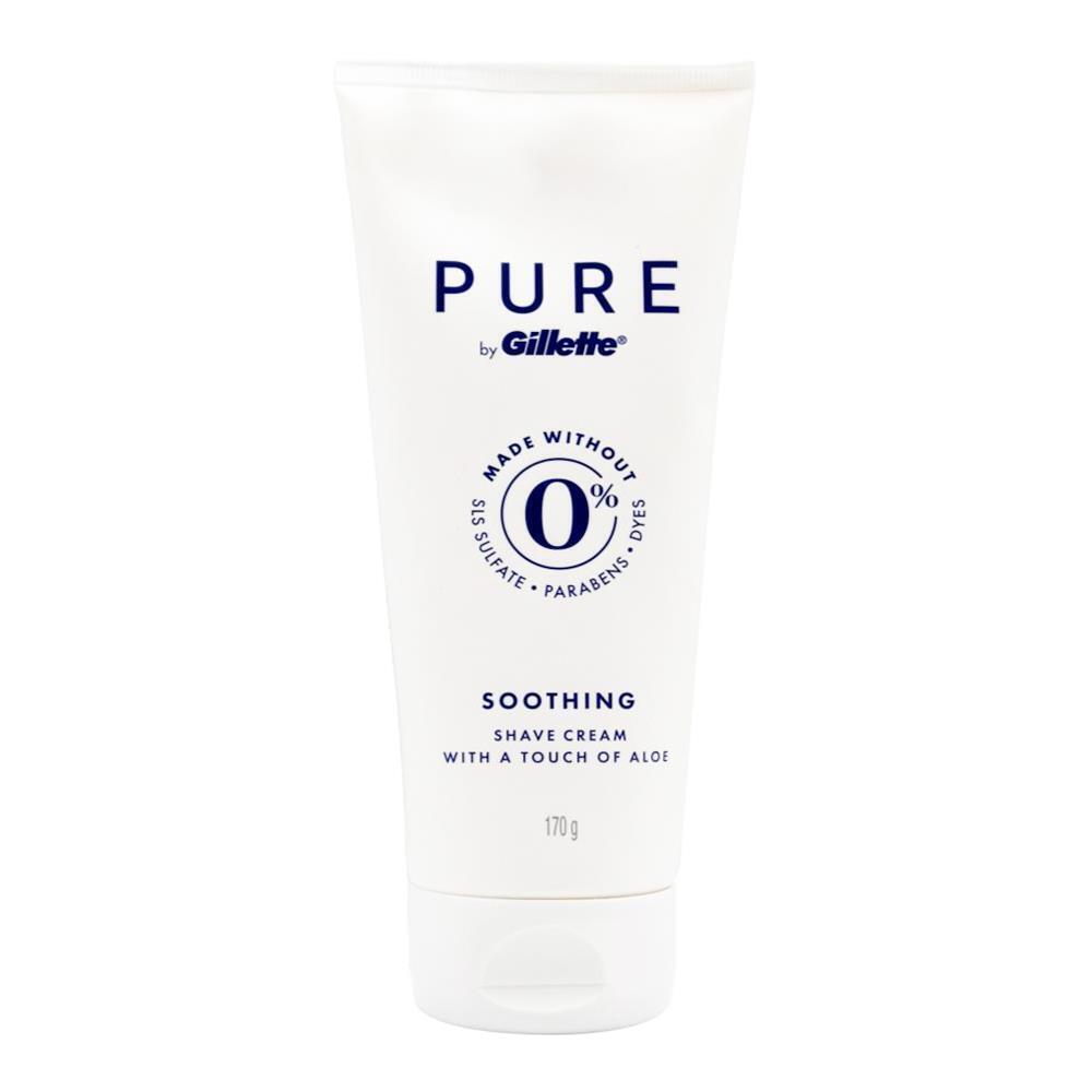 3PK Gillette Pure Shave Cream Soothing With A Touch Of Aloe 170g