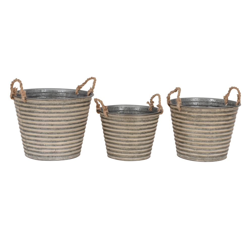 27276-3pc-plant-pot-home-gaden-decor-w-rope-handle-aged-zinc