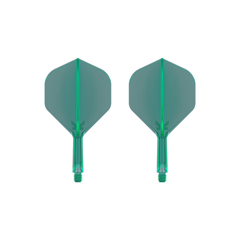2PK Target K-Flex Integrated Flight & Shaft No.2 Darts Short Green