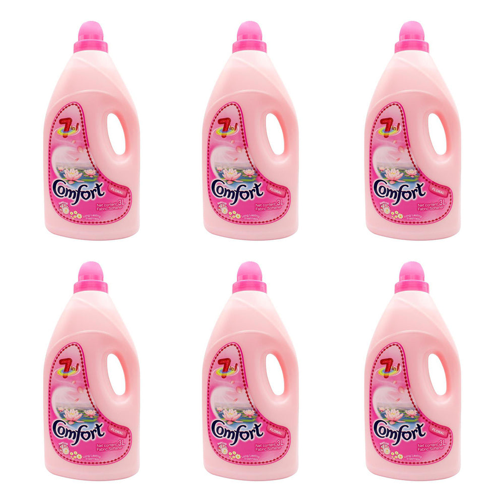 6PK Comfort Fabric Softener Floral Fragrance Long-Lasting Freshness 3L