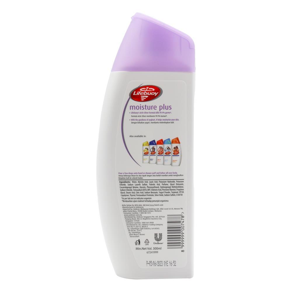6PK Lifebuoy 300ml Antibacterial Body Wash Bath Soap Moisture Plus