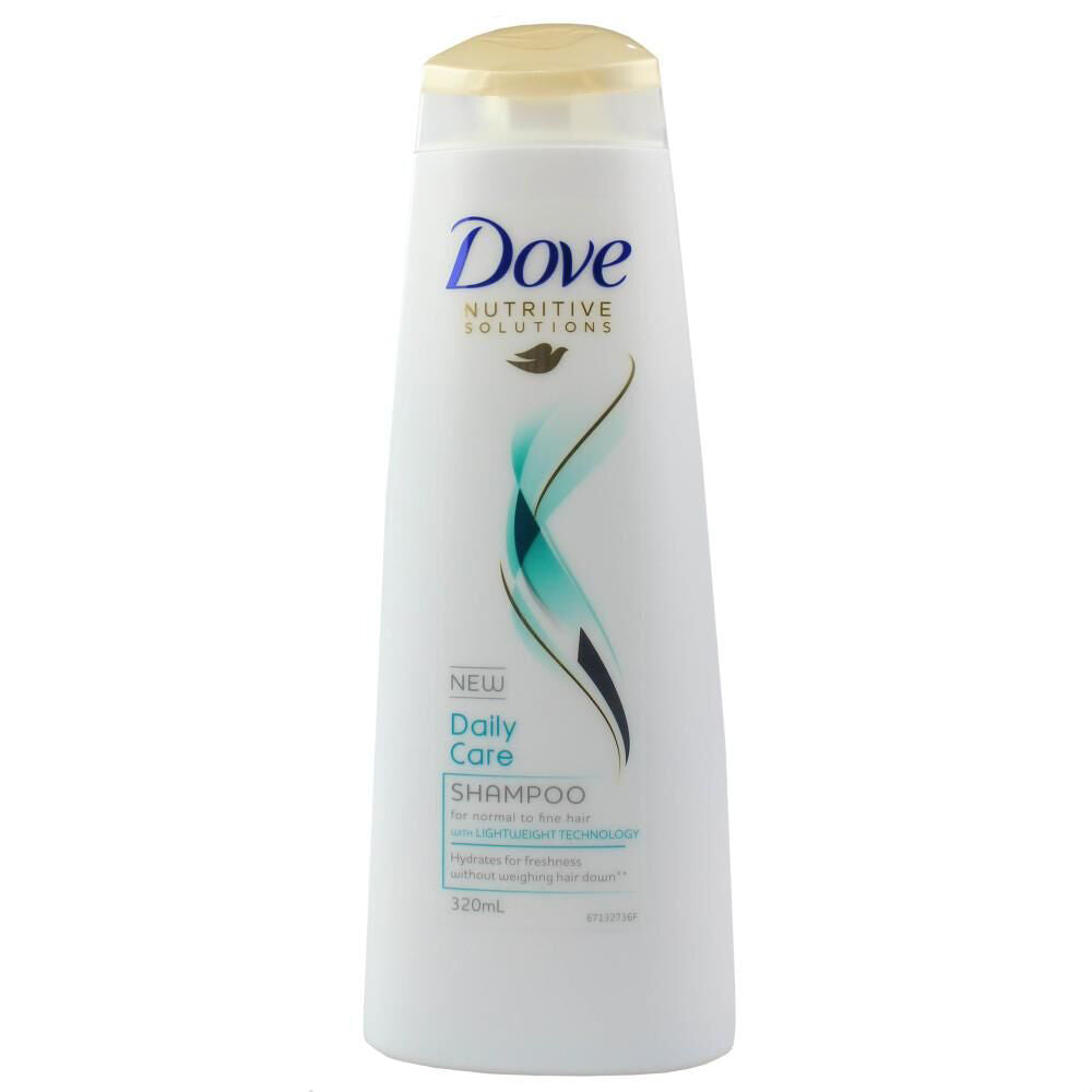 5PK Dove 320ml Shampoo Daily Care For Normal/Fine Hair