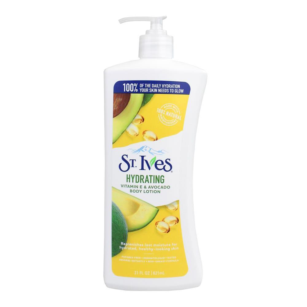 4PK St Ives 621ml Hydrating Body Lotion Vitamin E & Avocado