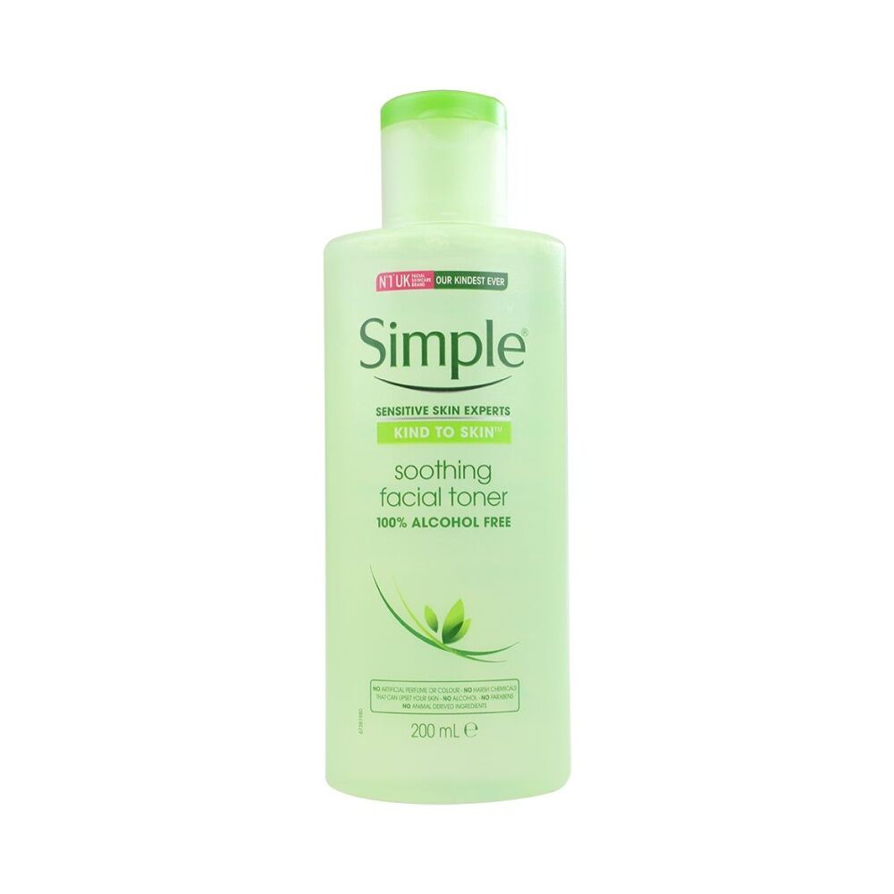 12PK Simple Soothing Facial Toner 100% Alcohol Free For All Skin Types 200ml