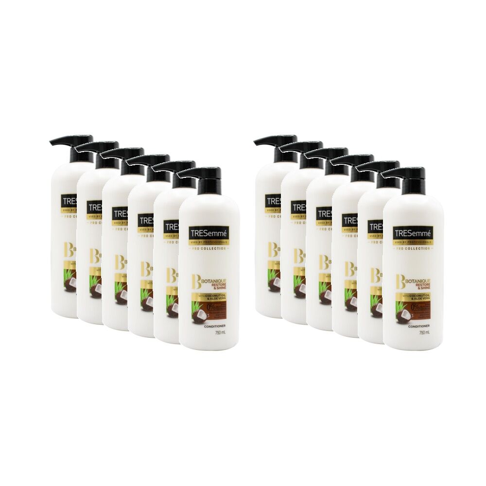 12PK TRESemme Hair Conditioner Botanique Restore & Shine w/Coconut Oil 750mL