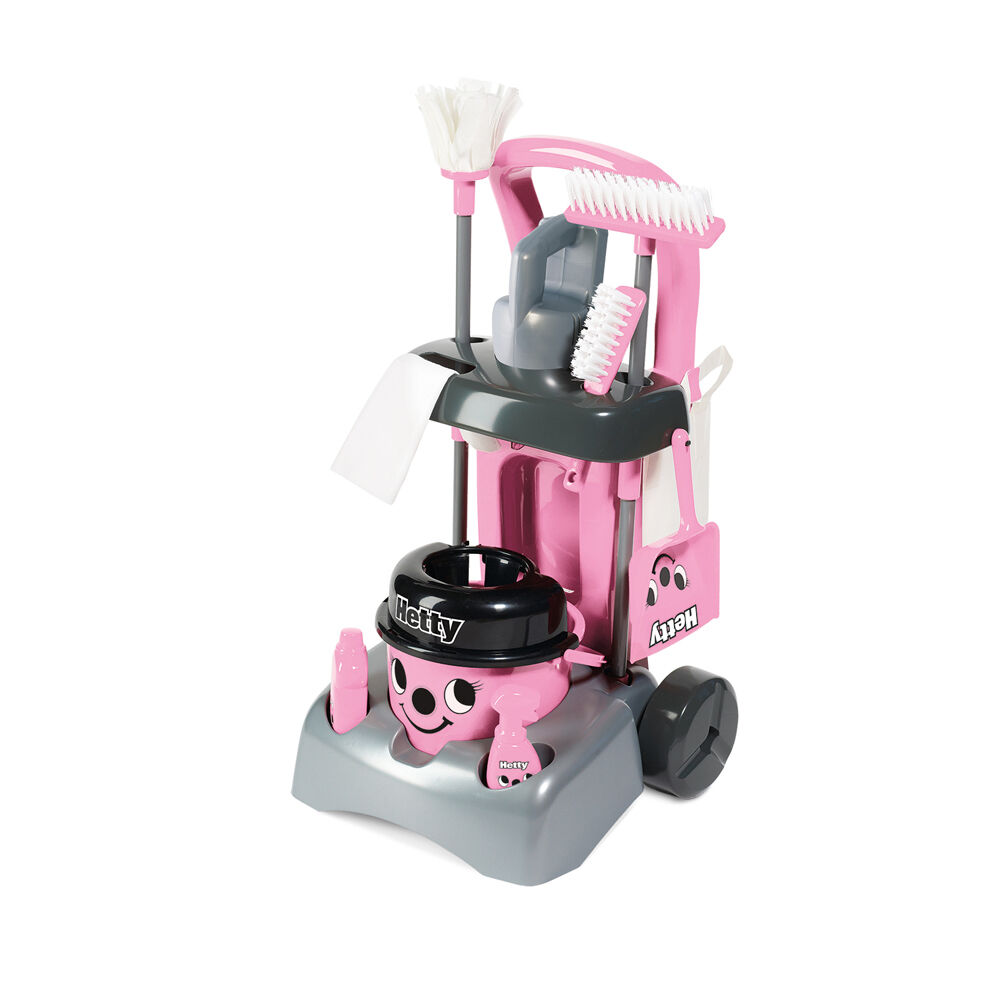 Casdon Deluxe Hetty Cleaning Trolley 54cm Pretend Vacuum Toy Pink