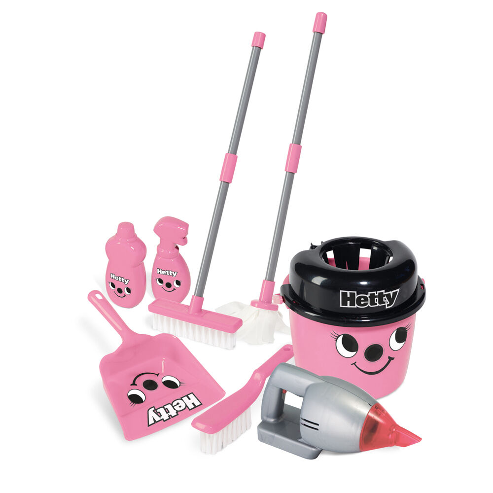 Casdon Deluxe Hetty Cleaning Trolley 54cm Pretend Vacuum Toy Pink