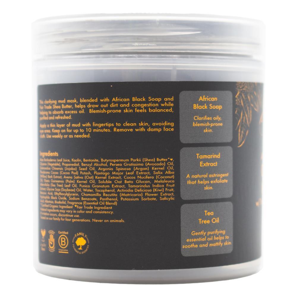 3PK Shea Moisture 170G Clarifying Mud Mask Black Soap w/ Tea Tree Oil