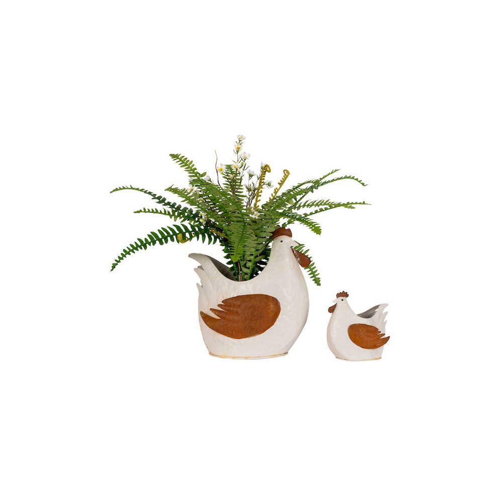 27924-2pc-fat-chook-white-rust-home-chicken-decor-assorted