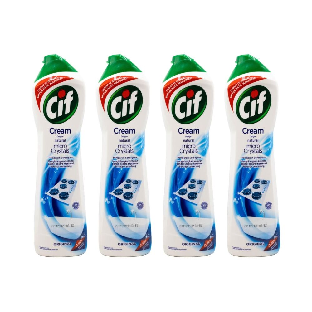 4PK Cif Cream Cleaner Micro Crystals/Particle Formula Powerful Multi Surface 660g