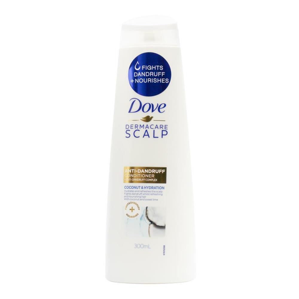 6PK Dove Dermacare Scalp 300ml Conditioner Anti-Dandruff Coconut & Hydration