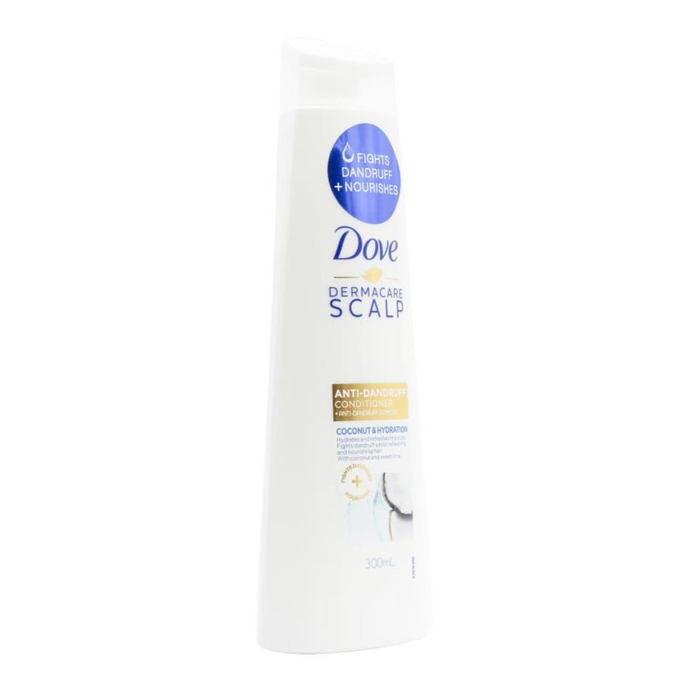 6PK Dove Dermacare Scalp 300ml Conditioner Anti-Dandruff Coconut & Hydration