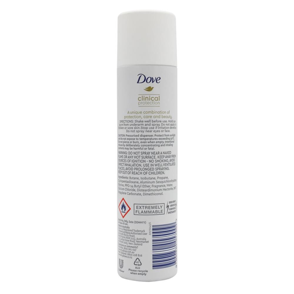 12PK Dove 109g/180ml Clinical Protection Deodorant Spray Pomegranate