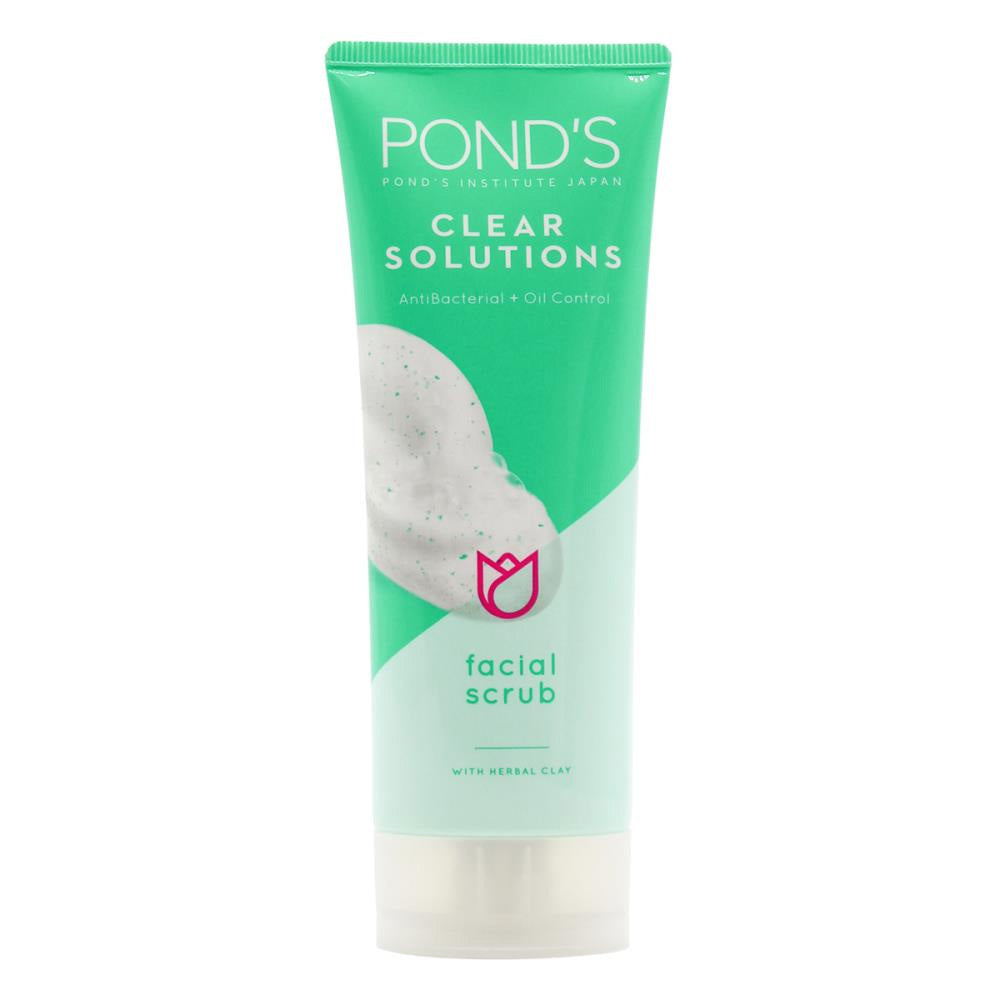 3PK Ponds Clear Solutions Oil Control Facial Cleanser Scrub 100g