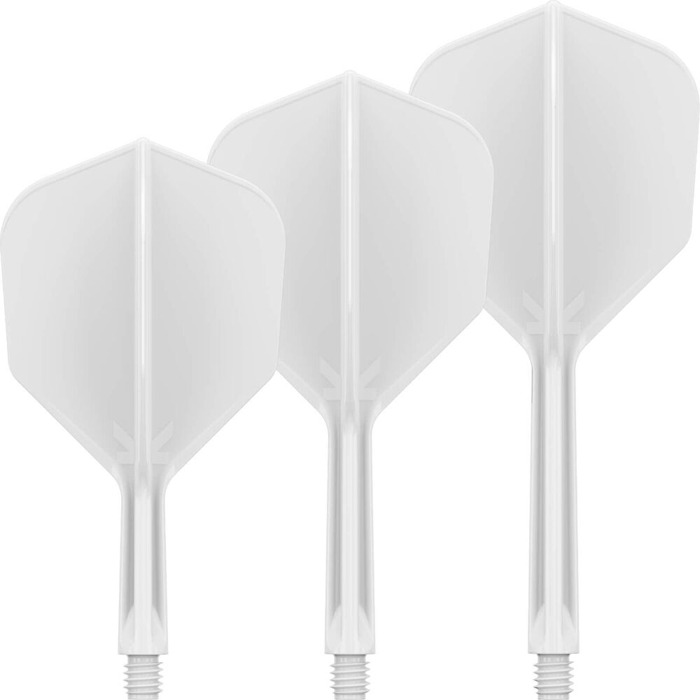 3pc Target K-Flex No 2 Dart Flight & Shaft 26mm Intermediate White