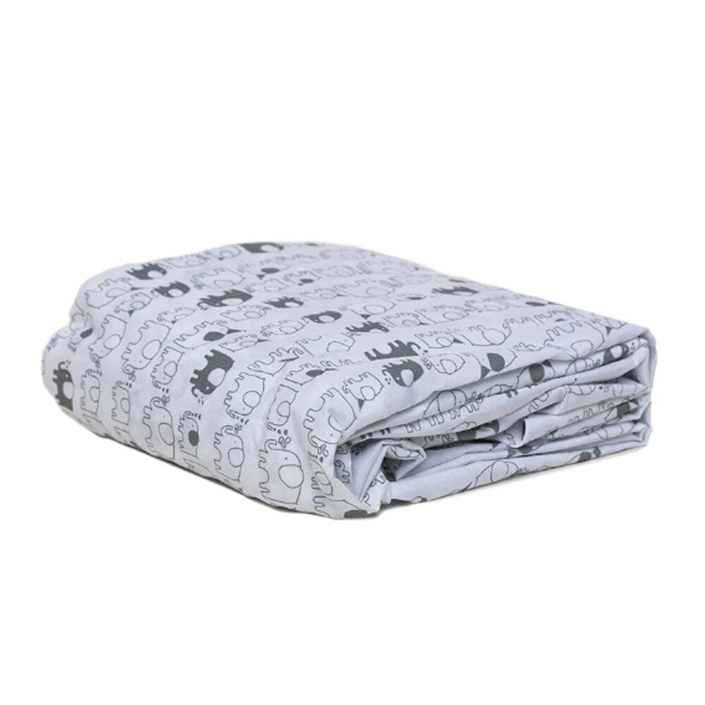 1353509-playette-200tc-printed-cotton-travel-cot-fitted-sheet-baby-bed-white