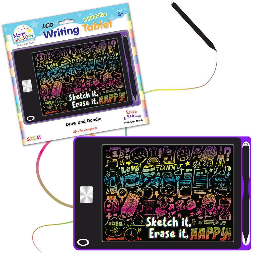 Magic Sensory 8.5" Interactive LCD Writing Tablet Purple Art Children 3y+