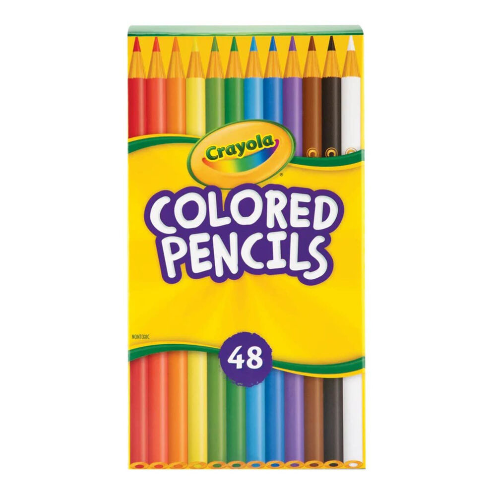 2x 48pc Crayola Coloured Pencils Share Pack Colouring Tools Kids 3y+