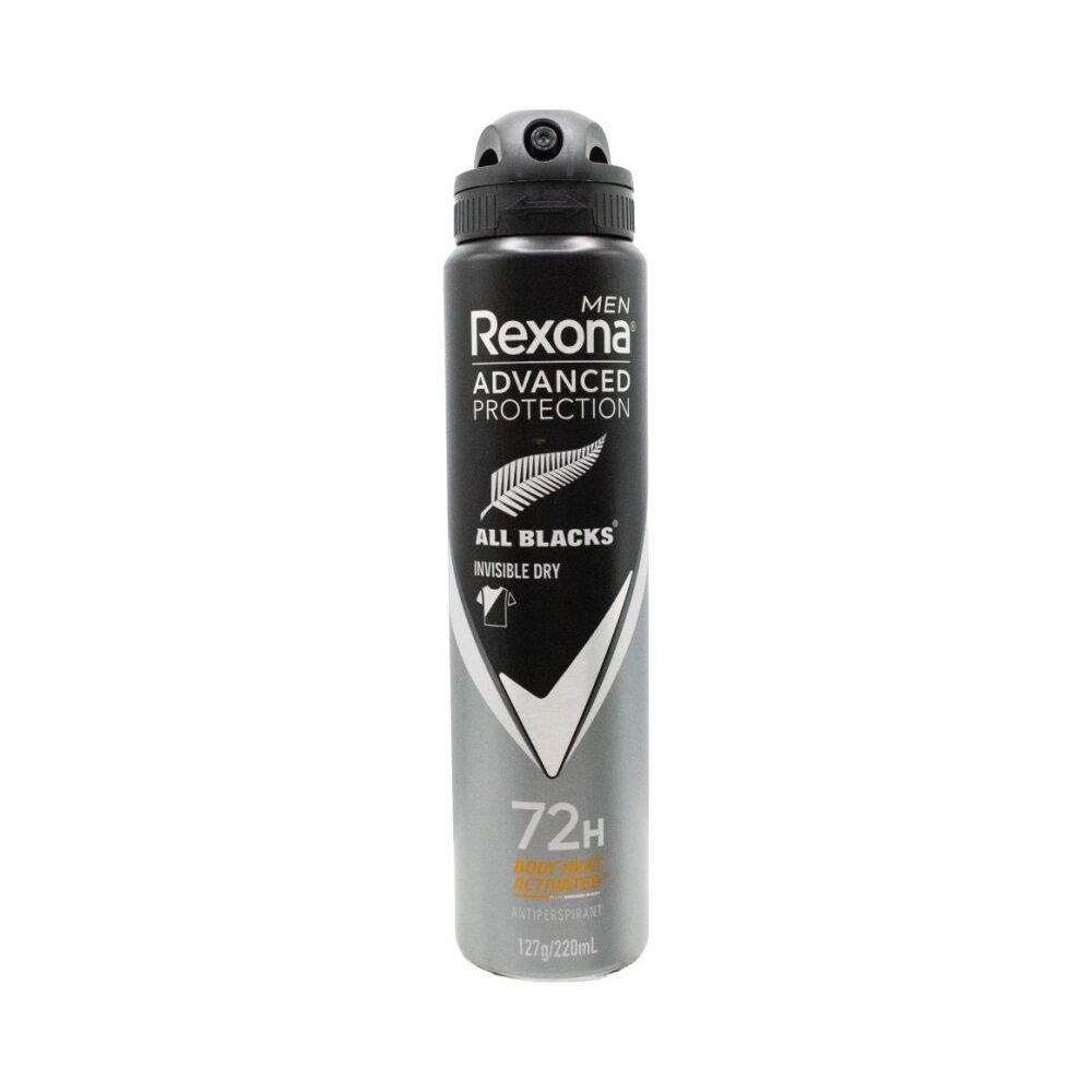 12PK Rexona Men's Advanced 72hr Protect Antiperspirant Deoderant 220ml All Blacks