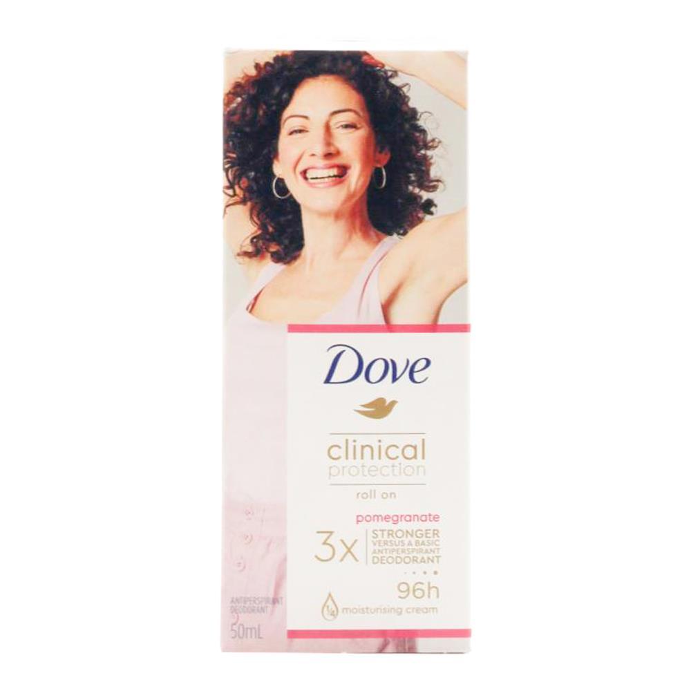 6PK Dove 50ml Antiperspirant Roll On Deodorant Clinical Protection Pomegranate