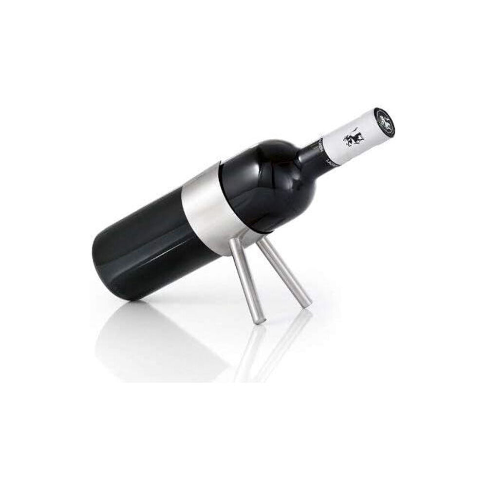 Blomus Cino Stainless Steel Wine Bottle Holder Rack Stand Silver