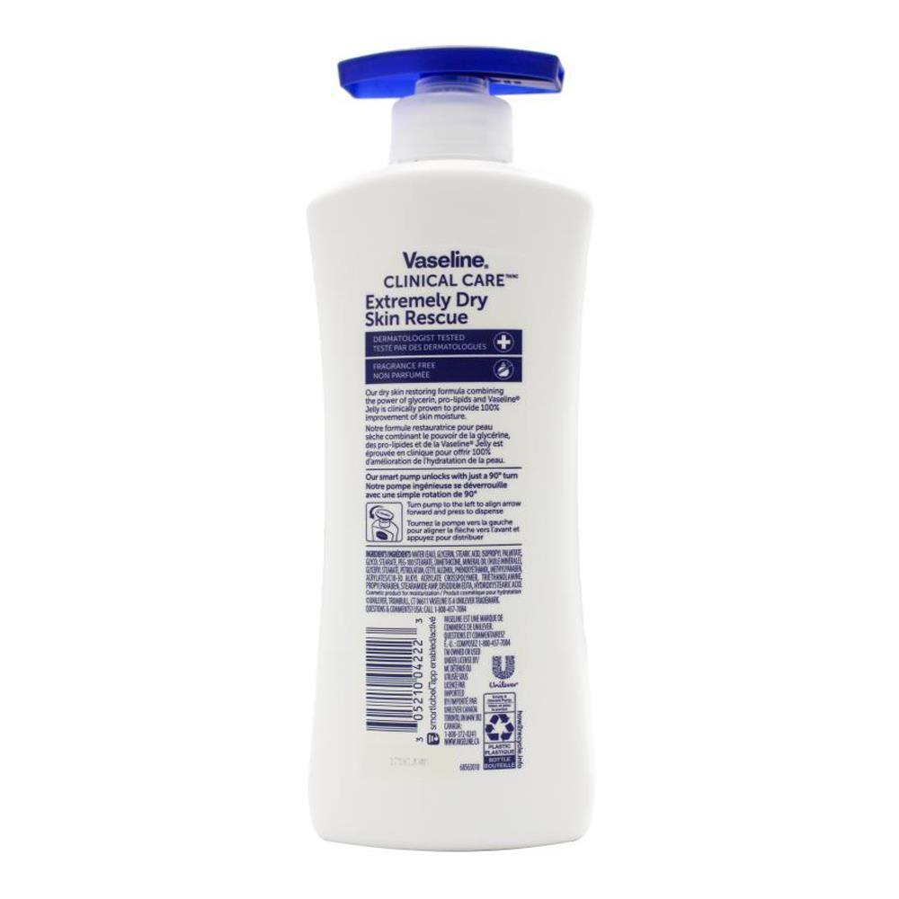 3PK Vaseline 400ml Body Lotion Extremely Dry Skin Rescue