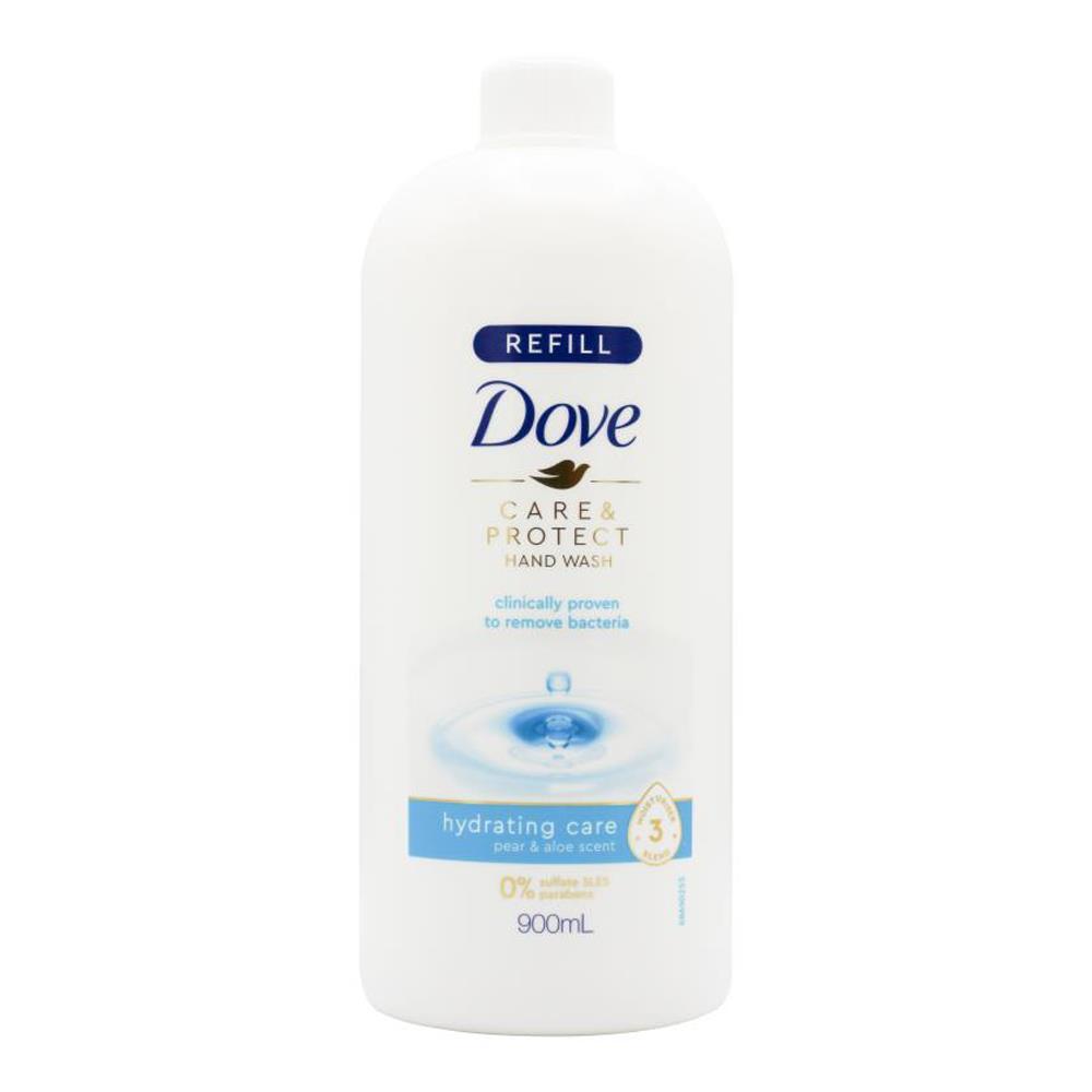 6PK Dove 900ml Care & Protect Hand Wash - Pear & Aloe Scent Refill
