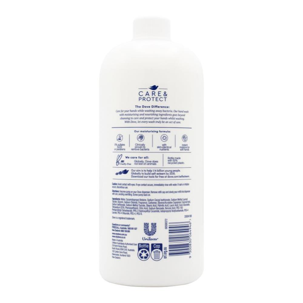 6PK Dove 900ml Care & Protect Hand Wash - Pear & Aloe Scent Refill