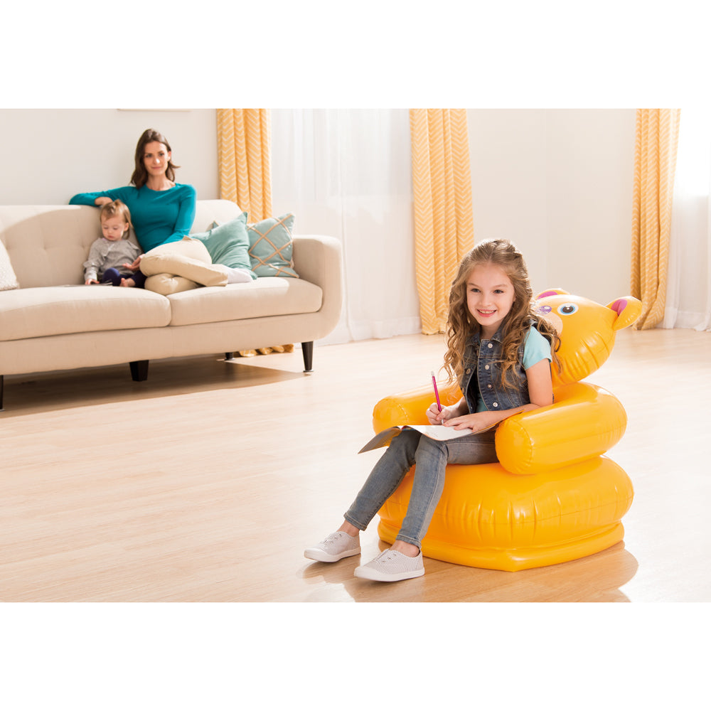 2PK Intex Happy Animal Inflatable Chair 66x71cm - Assorted