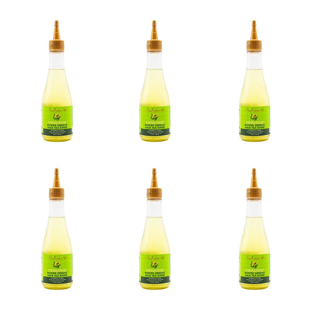 6PK Shea Moisture 237ml Power Greens Hair Tea Rinse - Moringa & Avocado