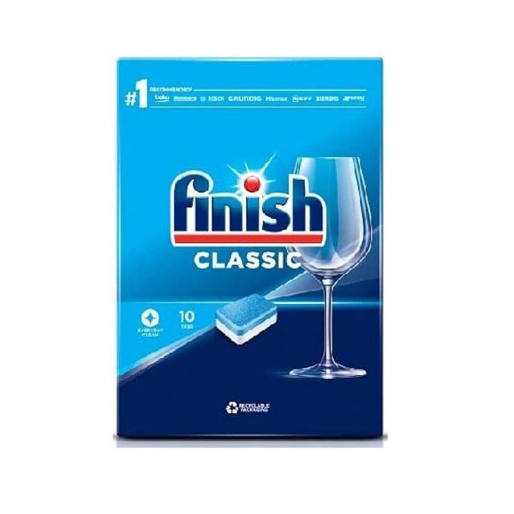 6x 10pc Finish Classic Dishwashing Dishwasher Detergent Cleaning Tablets