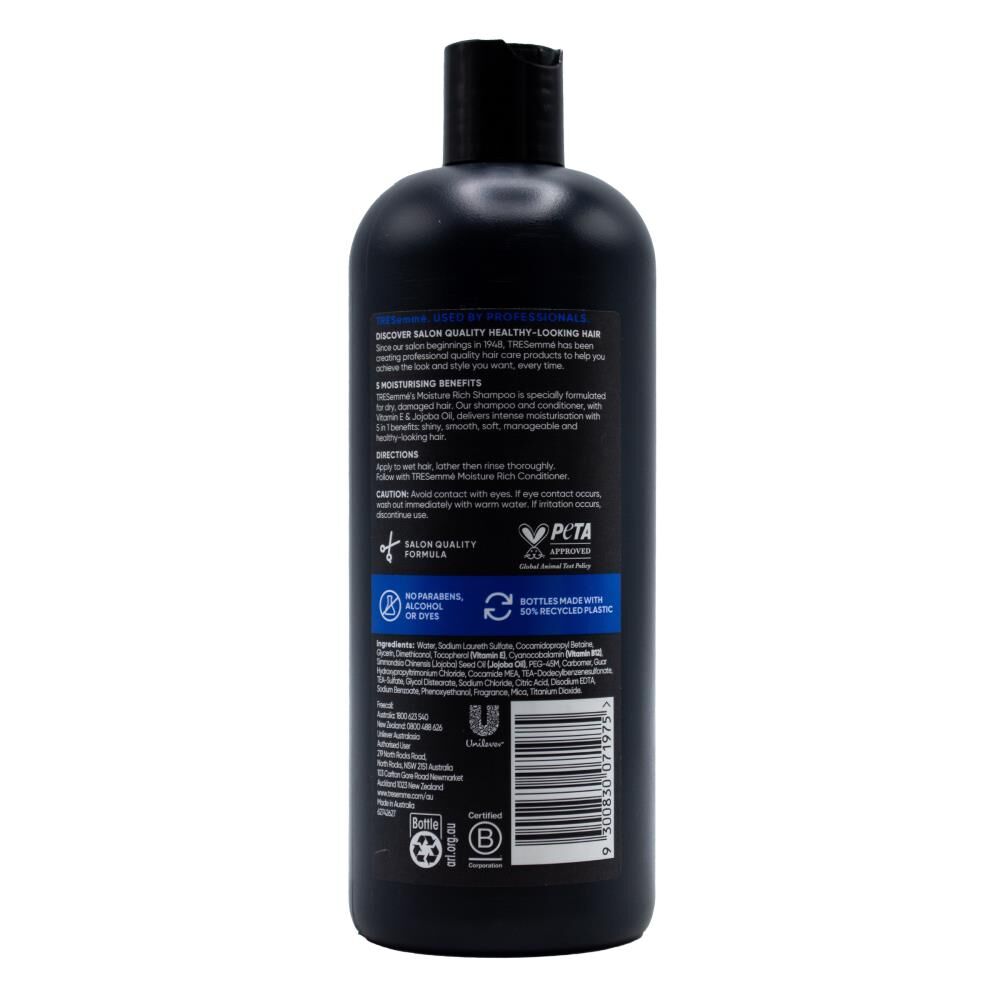 4PK Tresemme 750ml Hair Care Shampoo Moisture Rich w/ Jojoba Oil