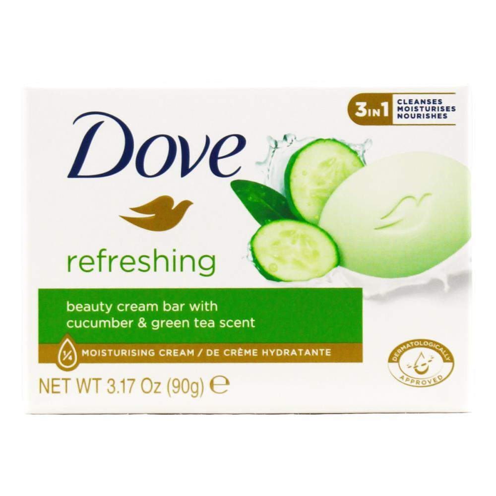 12PK Dove 90g Soap Beauty Cream Bar w/ Cucumber & Green Tea Scent