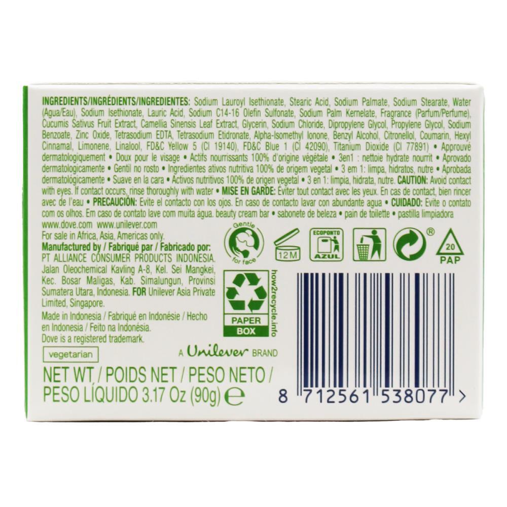12PK Dove 90g Soap Beauty Cream Bar w/ Cucumber & Green Tea Scent