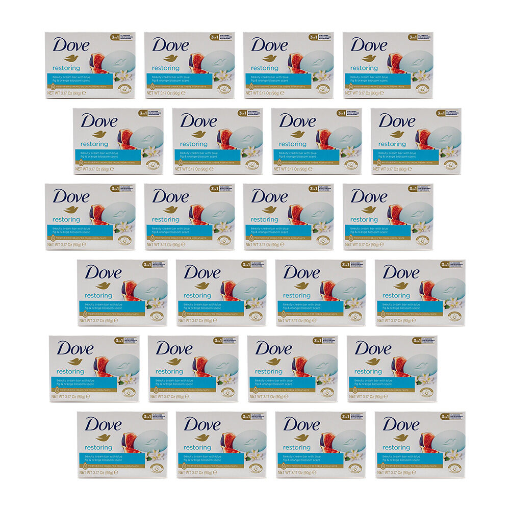 24PK Dove 90g Beauty Cream Bar Restoring Blue Fig & Orange Blossom Scent