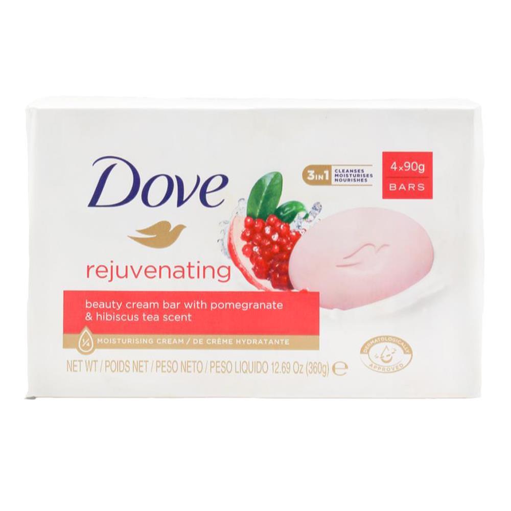12pc Dove 90g Soap Bar Rejuvenating Pomegranate & Hibiscus Tea Scent