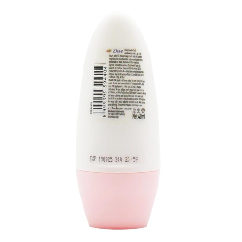 6PK Dove 40ml Antiperspirant Roll On Deodorant Powder Soft