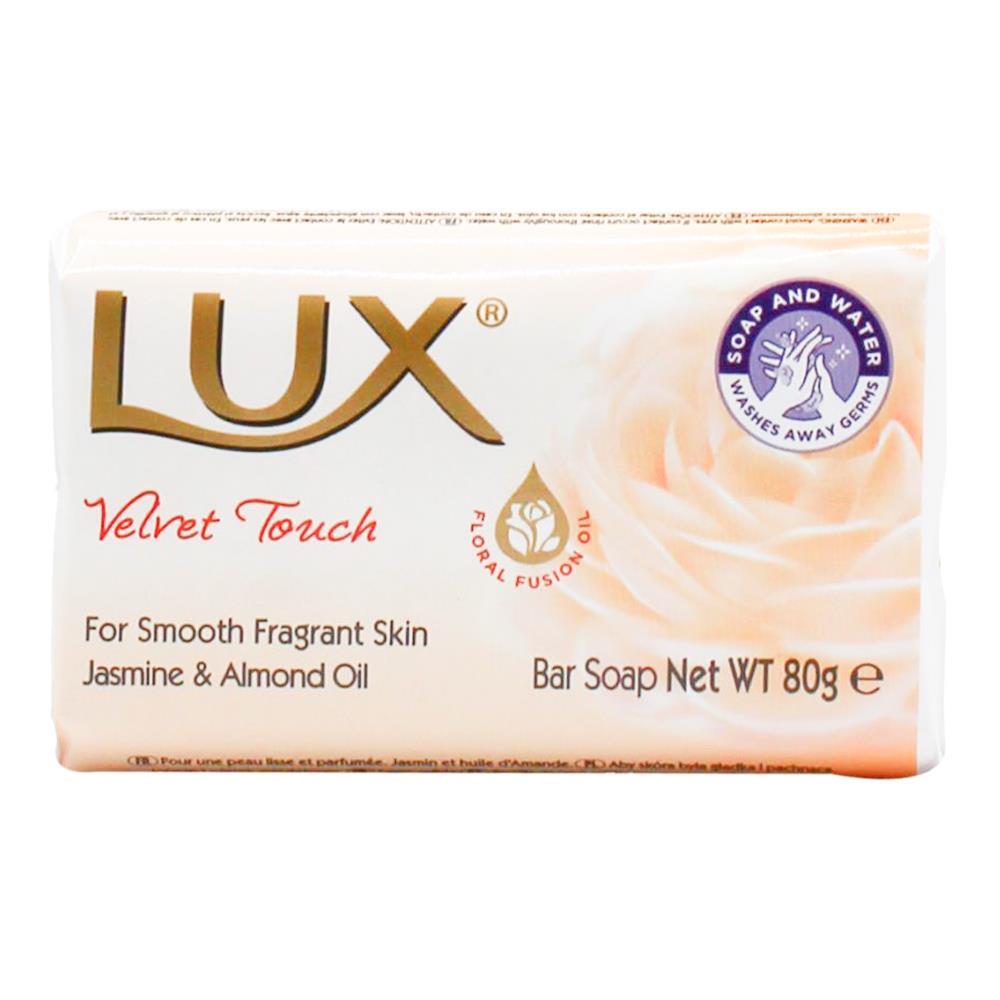 12PK Lux 80g Bar Soap Jasmine & Almond Oil - Velvet Touch
