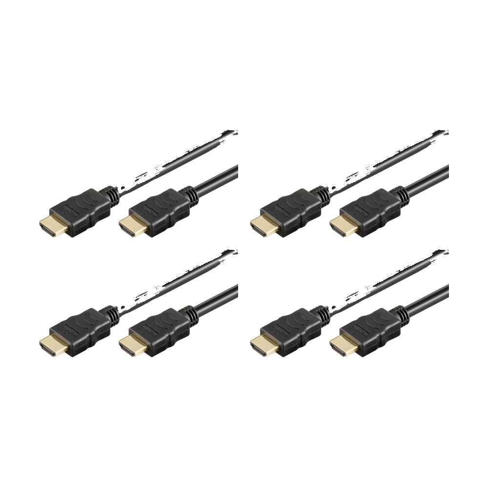 4PK Goobay High Speed HDMI Cable with Ethernet 4K@60Hz 5M - Black