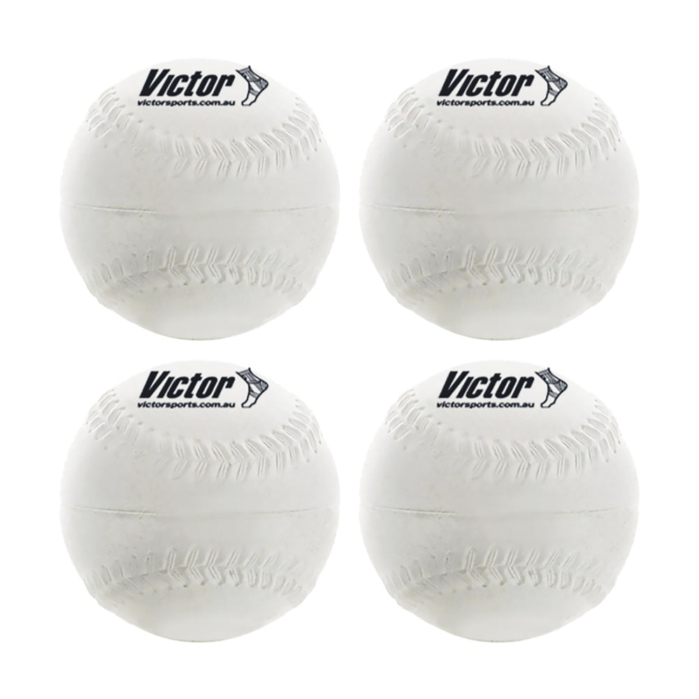 4PK Victor Sports Softball Rubber Kapok Durable Practice Training 12 In