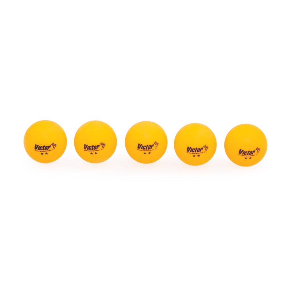 60pc Victor Table Tennis Balls Bucket 2-Star Storage Container Orange — image 5