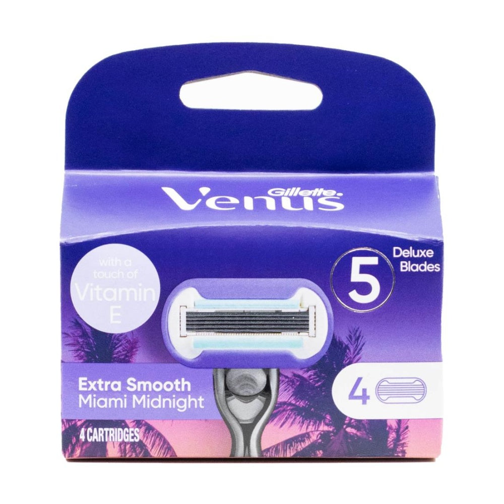 4x 4pc Gillette Razor Cartridges Venus Extra Smooth Miami Midnight Blades — image 2