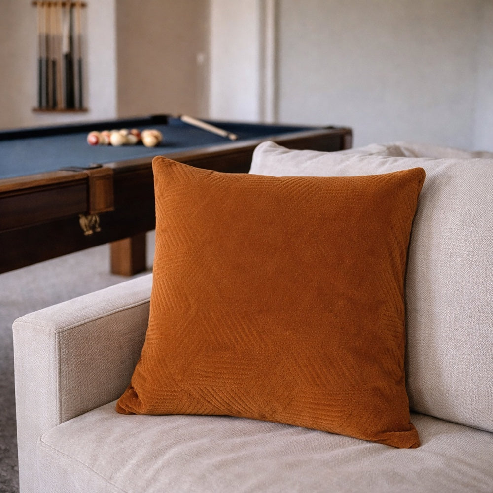 2PK Urban Style Decorative Cushion Throw Pillow Rust Lines 45x45cm — image 5