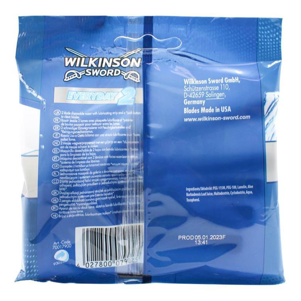25pc Wilkinson Sword Razors Everyday 2 Blades Shaver Blue