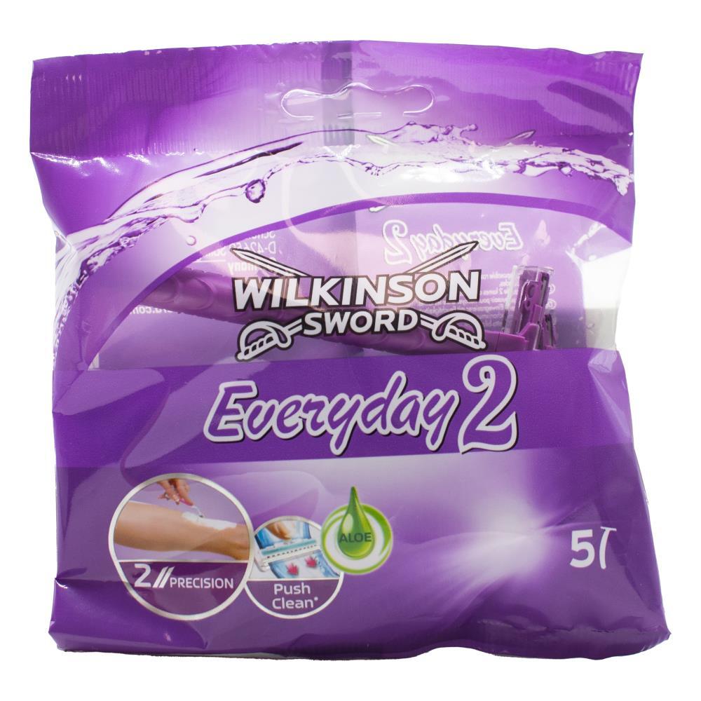 50pc Wilkinson Sword Razors Everyday 2 Blades Shaver Purple