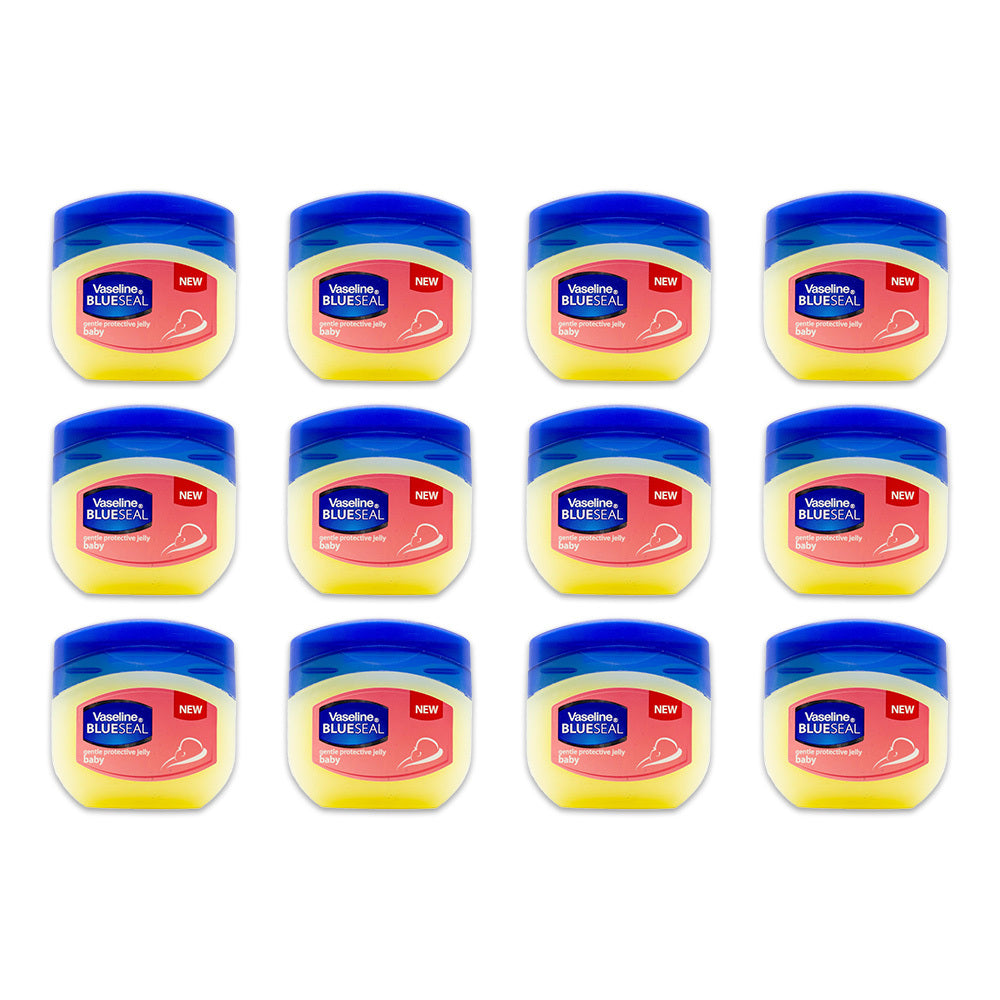 12PK Vaseline Blue Seal 50ml Baby Gentle Protective Petroleum Jelly