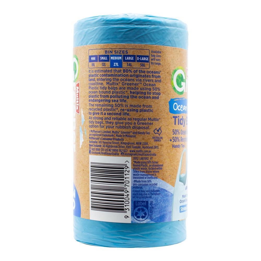 270pc Multix Greener 27L Tidy Bags Ocean Plastic Medium