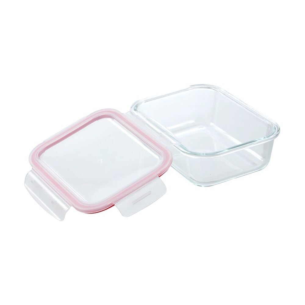 12PK Lemon and Lime Yorkshire Glass Rectangle Clip Seal Container 1L Food Safe