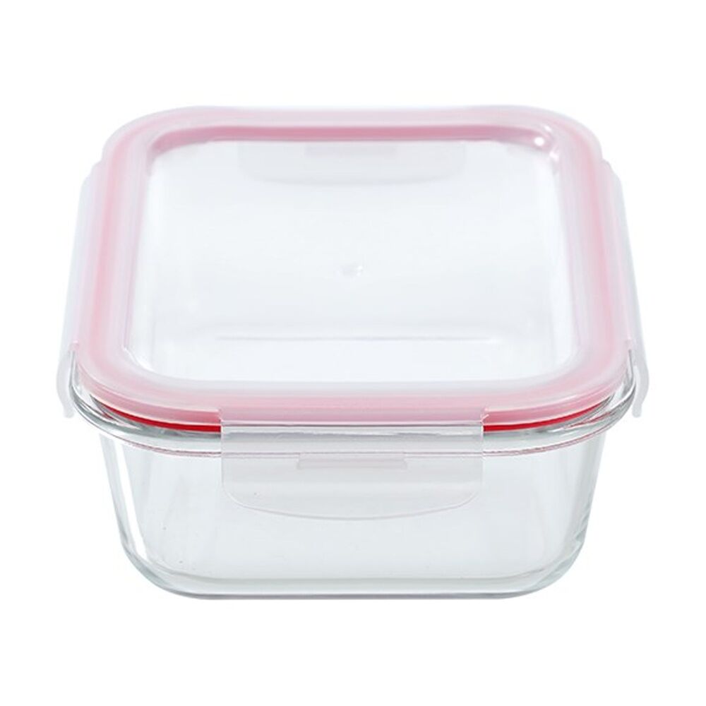 12PK Lemon and Lime Yorkshire Glass Rectangle Clip Seal Container 1L Food Safe