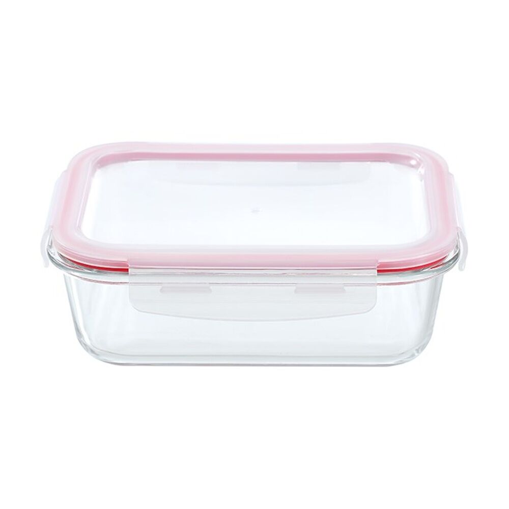 12PK Lemon and Lime Yorkshire Glass Rectangle Clip Seal Container 1L Food Safe